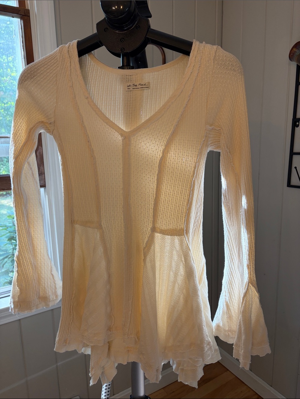 Free People We The Free Primrose Thermal Tunic Ivory small
